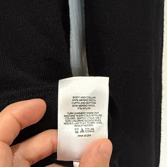 Express merino wool Women's Black Turtleneck Sweater - Picture 2 of 4